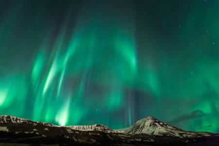 Northern Lights Mt Esja Near Reykjavi%CC%81k Photographer Snorri Thor Tryggvason