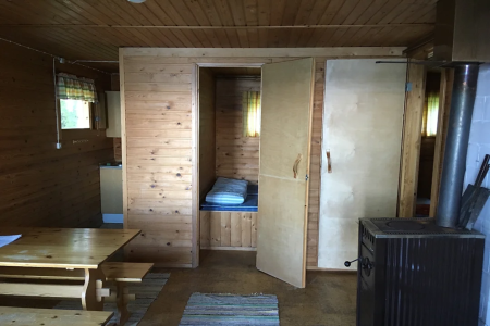 Savonlinna MuikkulanRantamokit Lakesidecabin Woonkamer