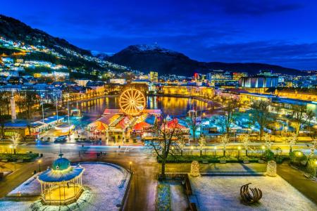 VisitNorway Bergen Kerstmarkt