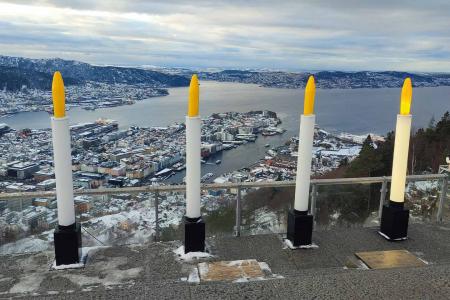 Bergen Winter Floibanen Kerst